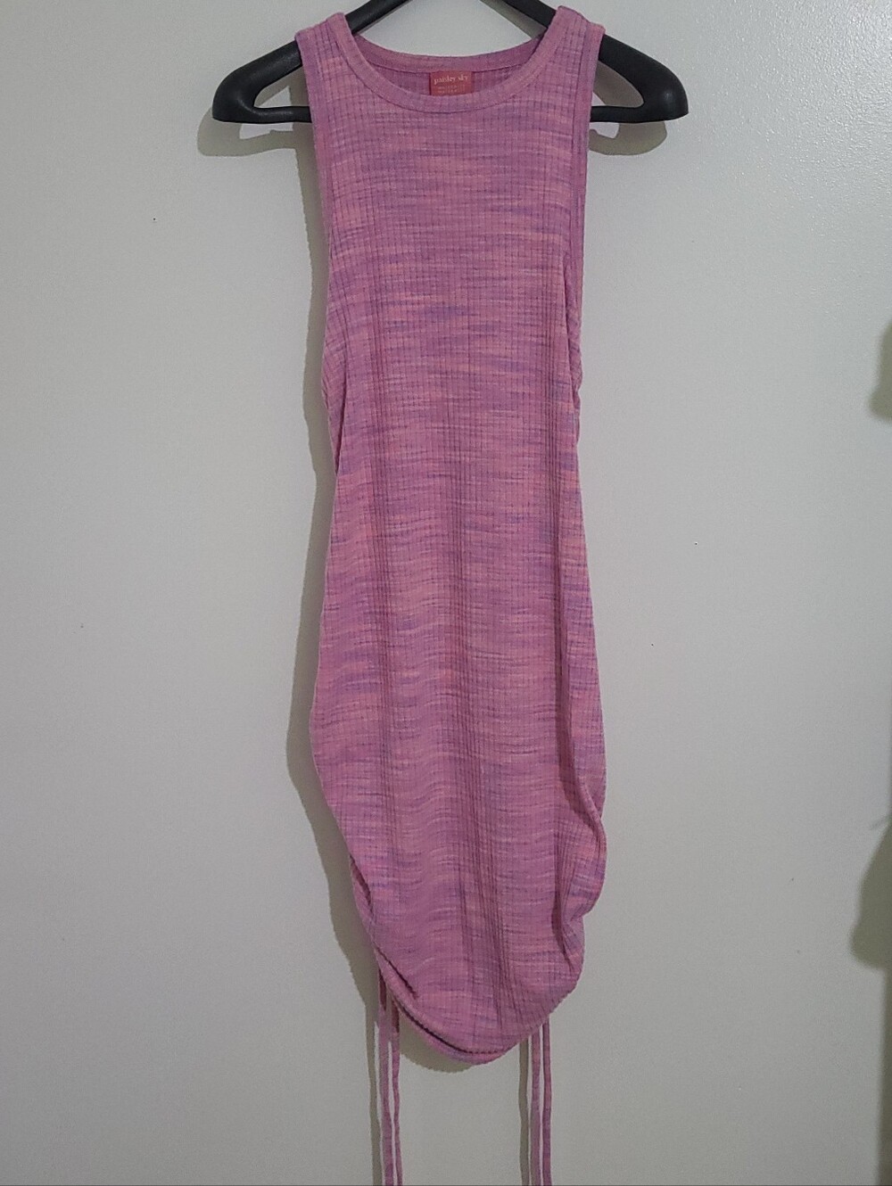 Paisley Sky Maternity Ribbed Tank Dress Pink Size M